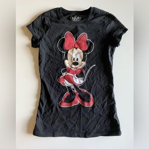 Minnie Mouse Black Girls Youth XL (14/16) 100% Cotton
